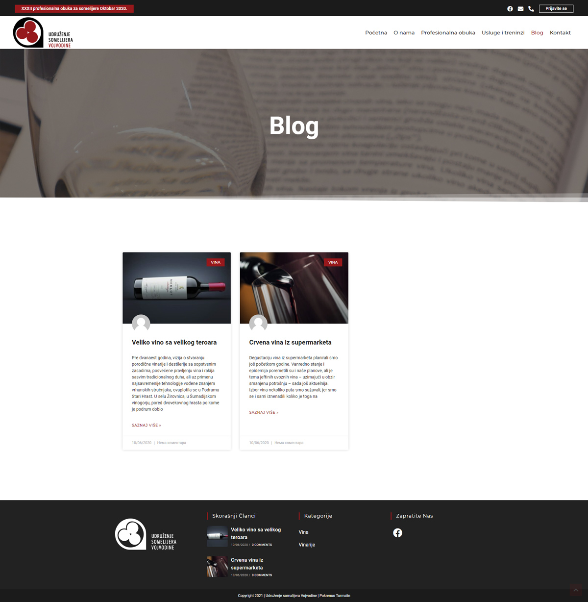 Udruženje somelijera Vojvodine: Blog