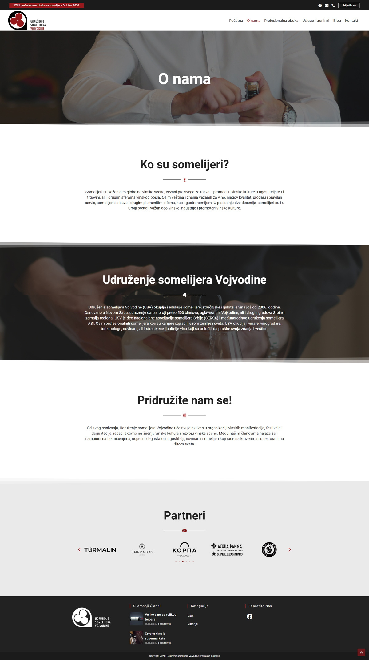 Udruženje somelijera Vojvodine: O nama