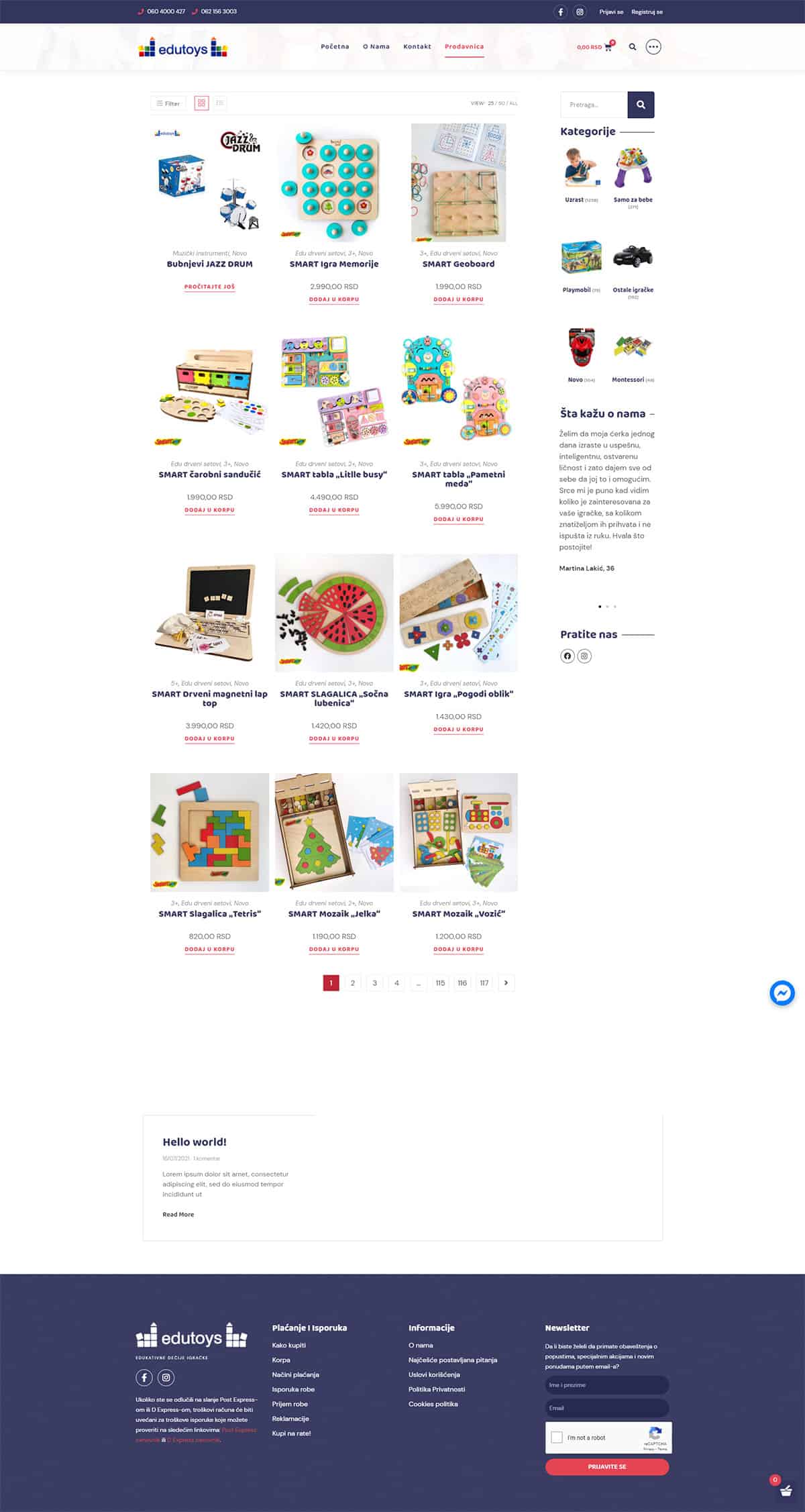 EduToys: Prodavnica