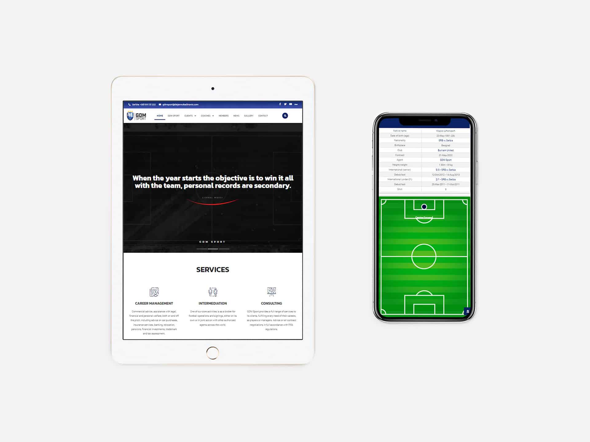 GDM sport: iPad & iPhone
