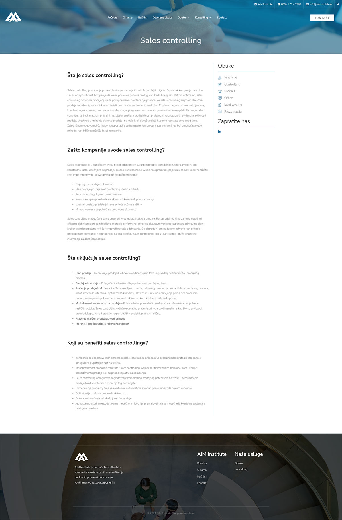 Aim institut: Konsalting