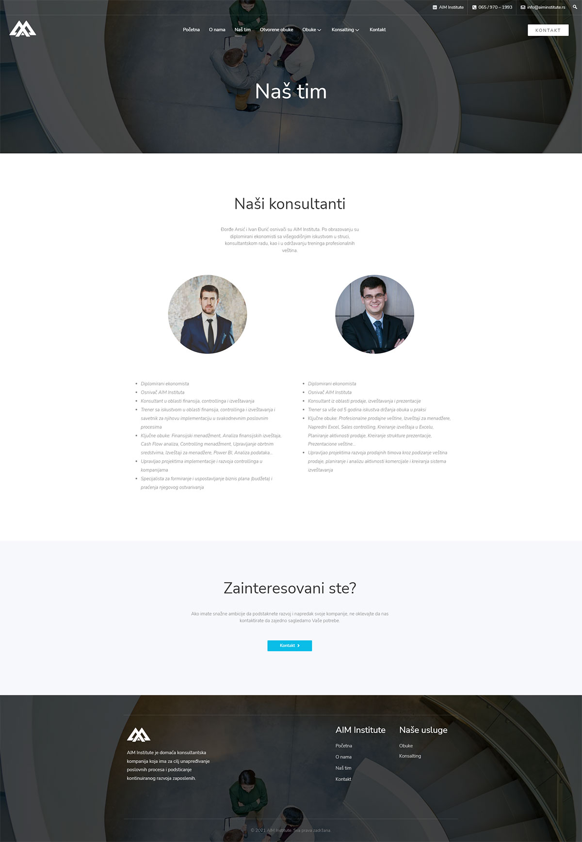 Aim institut: Tim